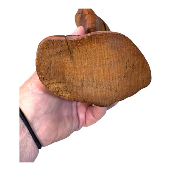 Vintage Hand Carved Wooden Virgin Mary Figure 8.5" Rustic Religious Decor Statue - Picture 4 of 8